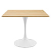 Modway Lippa Dining Table, 36", White Natural