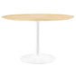 Lippa 48’’ Round Wood Grain Dining Table MDY-EEI-5173-WHI-CHE