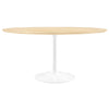 Lippa 60’’ Round Wood Grain Dining Table MDY-EEI-5175-WHI-CHE