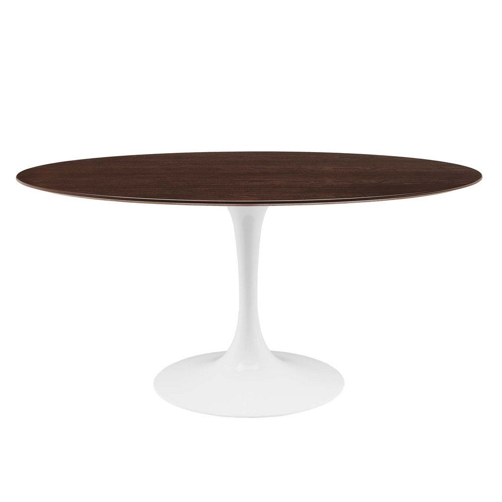 Modway Lippa Dining Table, 60", White Cherry Walnut