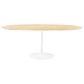 Lippa 78’’ Oval Wood Grain Dining Table MDY-EEI-5196-WHI-CHE