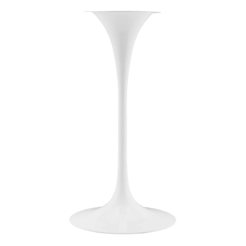 Modway Lippa Bar Table 28 Inch White Natural MDY-EEI-5202-WHI-NAT