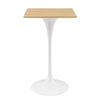 Modway Lippa Bar Table, 28 Inch, White Natural