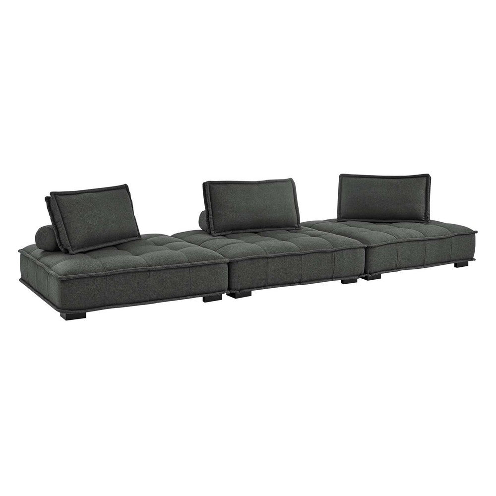 Modway Saunter Sofas, 3-Piece Set, Gray