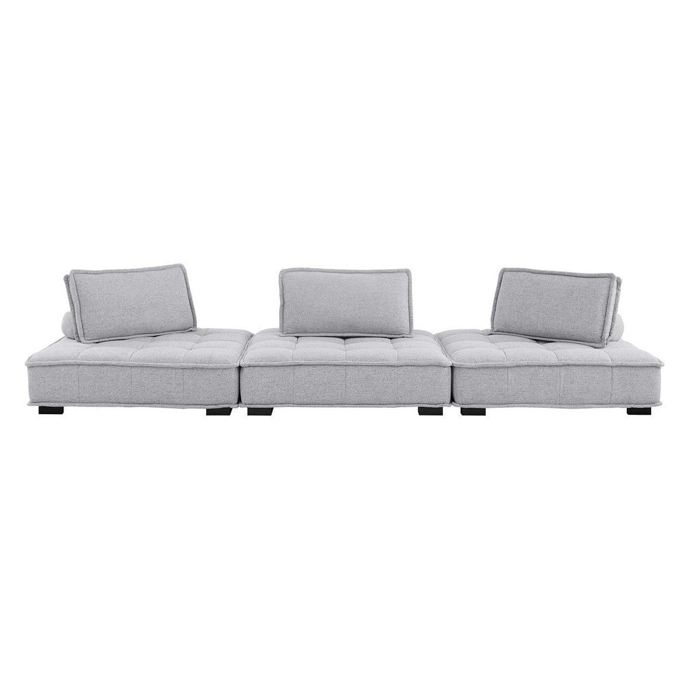 Modway Saunter Sofas 3-Piece Set Light Gray MDY-EEI-5206-LGR