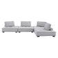 Saunter Tufted Fabric Fabric 4-Piece Sectional Sofa MDY-EEI-5208-LGR