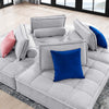 Saunter Tufted Fabric Fabric 4-Piece Sectional Sofa MDY-EEI-5208-LGR