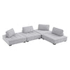 Saunter Tufted Fabric Fabric 4-Piece Sectional Sofa