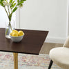 Lippa 24’ Square Wood Dining Table - No Shipping Charges MDY-EEI-5218-GLD-CHE