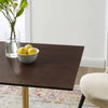 Lippa 28’ Square Wood Dining Table - No Shipping Charges MDY-EEI-5220-GLD-CHE