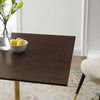 Lippa 36’ Square Wood Dining Table - No Shipping Charges MDY-EEI-5222-GLD-CHE