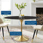 Modway Lippa Dining Table 48’’ Gold Black MDY-EEI-5227-GLD-BLK