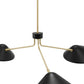 Journey 3-Light 14’ Arm Pendant - No Shipping Charges MDY-EEI-5297-BLK