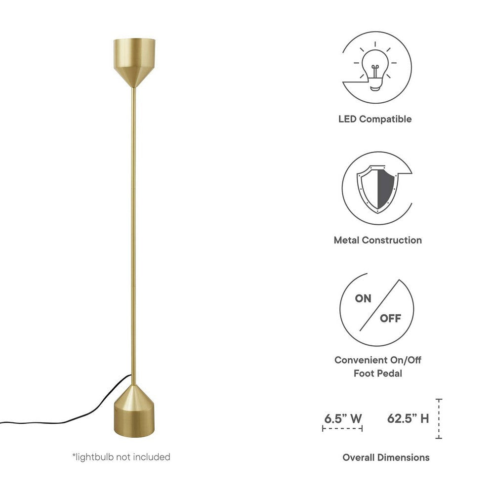 Kara Standing Floor Lamp - No Shipping Charges MDY-EEI-5306-GLD