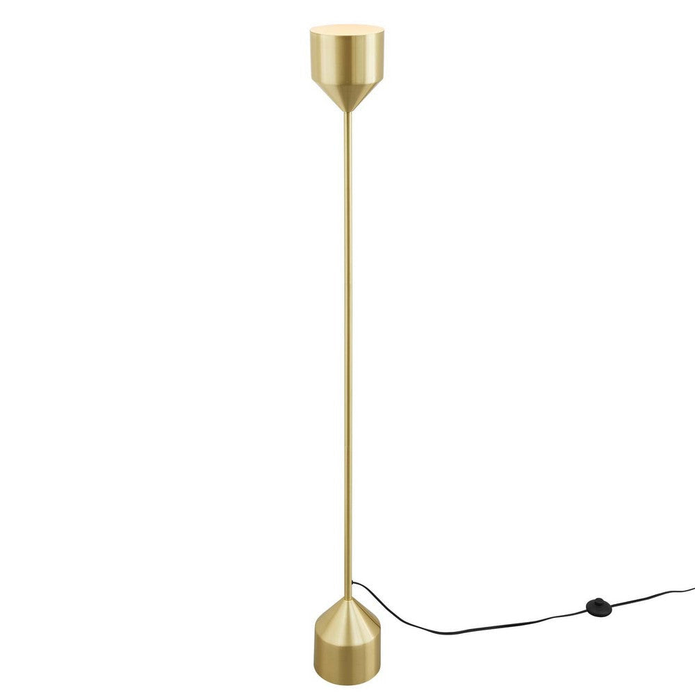 Modway Kara Standing Floor Lamp in Gold