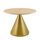 Modway Tupelo Round Wood Grain 40" Dining Table, 40 Inch, Gold Natural