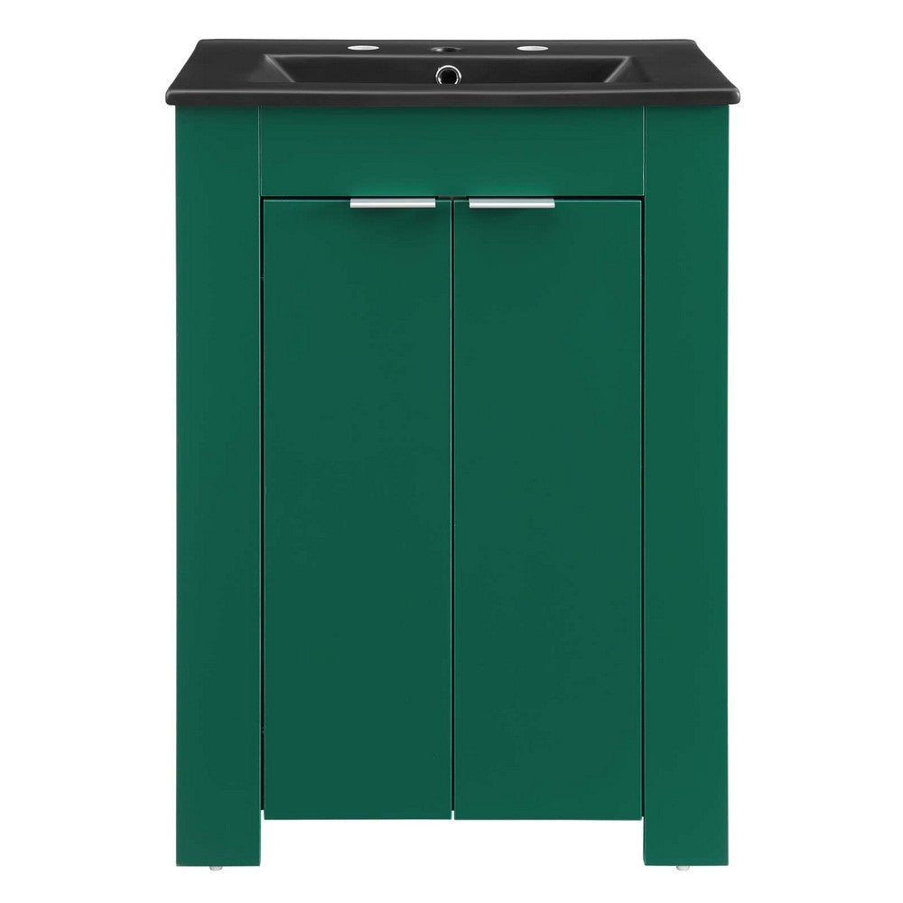 Modway Maybelle Bathroom 24’’ Vanity Green Black MDY-EEI-5366-GRN-BLK