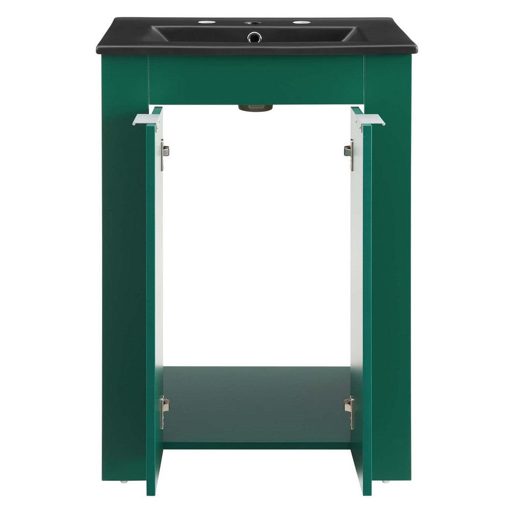 Modway Maybelle Bathroom 24’’ Vanity Green Black MDY-EEI-5366-GRN-BLK