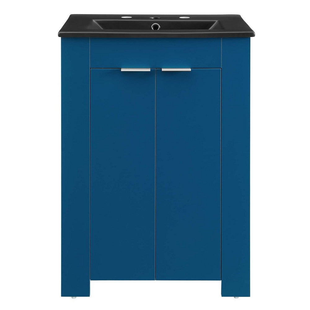 Modway Maybelle Bathroom 24’’ Vanity Navy Black MDY-EEI-5366-NAV-BLK