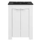 Modway Maybelle Bathroom 24’’ Vanity White Black MDY-EEI-5366-WHI-BLK