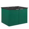 Modway Maybelle Bathroom, 24" Wall-Mount Vanity, Green Black