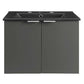 Modway Maybelle Bathroom 24’’ Wall-Mount Vanity Gray Black MDY-EEI-5370-GRY-BLK