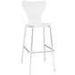 Modway Ernie Mid-Century Modern Wood Bar Stool in White