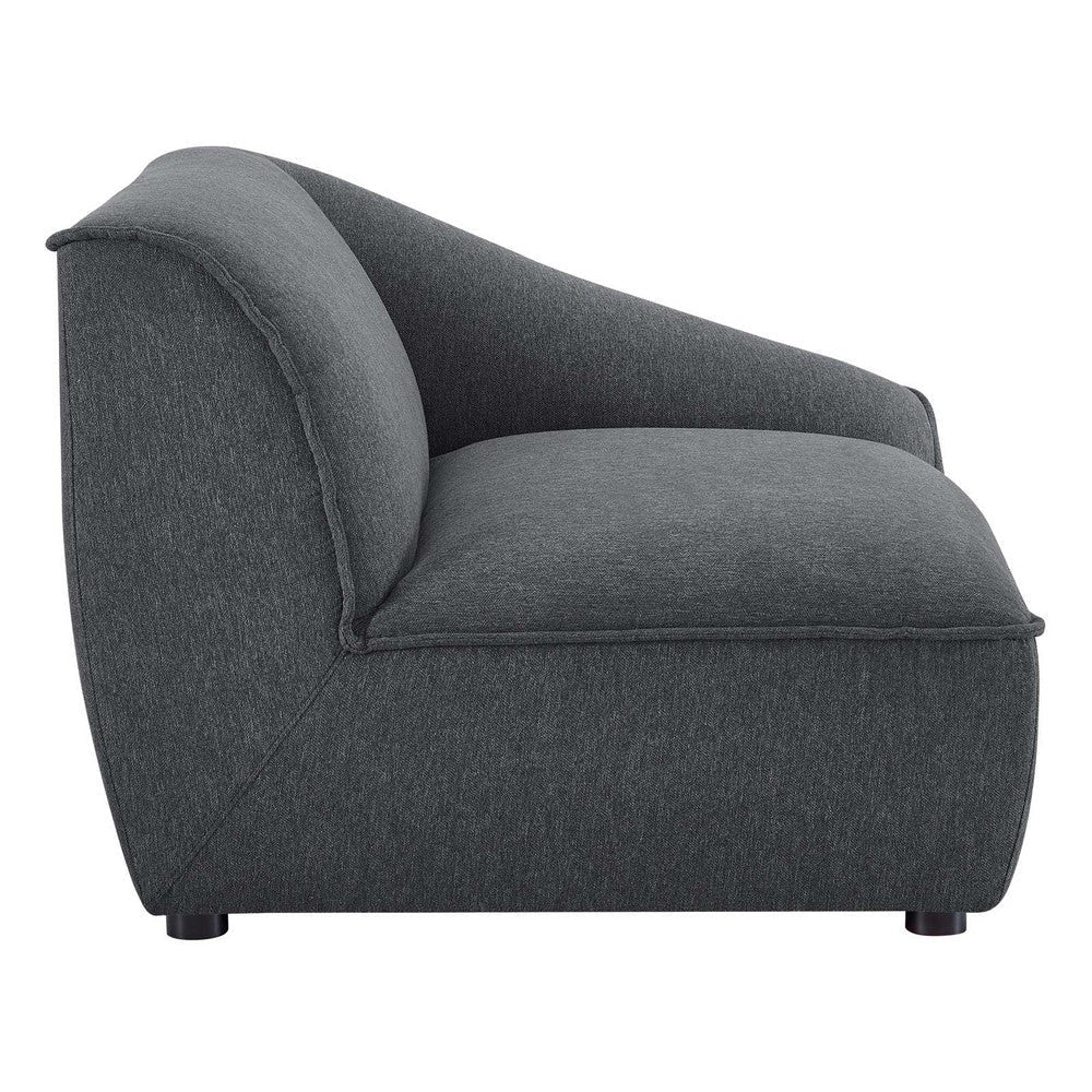 Modway Comprise Fabric Upholstered Sectional Loveseat Charcoal MDY-EEI-5403-CHA