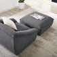 Modway Comprise Fabric Upholstered Sectional 2-Piece Set Charcoal MDY-EEI-5412-CHA