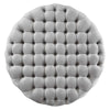 Amour Tufted Button Large Round Performance Velvet Ottoman - No Shipping Charges MDY-EEI-5469-BLK