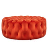 Modway Amour Tufted Button Large Round Performance Velvet Ottoman in Orange MDY-EEI-5469-ORA