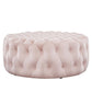 Modway Amour Tufted Button Large Round Performance Velvet Ottoman in Pink MDY-EEI-5469-PNK