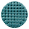 Amour Tufted Button Large Round Performance Velvet Ottoman - No Shipping Charges MDY-EEI-5469-BLK