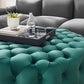 Modway Amour Tufted Button Large Round Performance Velvet Ottoman Teal MDY-EEI-5469-TEA