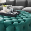 Modway Amour Tufted Button Large Round Performance Velvet Ottoman Teal MDY-EEI-5469-TEA