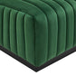 Conjure Channel Tufted Performance Velvet Ottoman 