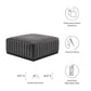 Conjure Channel Tufted Performance Velvet Ottoman - No Shipping Charges MDY-EEI-5500-BLK-EME