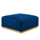 Conjure Channel Tufted Performance Velvet Ottoman - No Shipping Charges