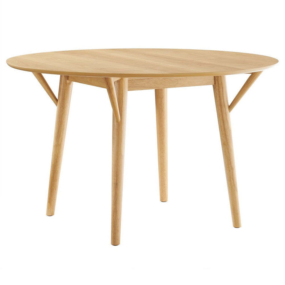 Modway Gallant Round Dining Table, 47 Inch, Oak Oak