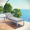 Shore Outdoor Patio Aluminum Chaise with Cushions - No Shipping Charges MDY-EEI-5547-SLV-BEI