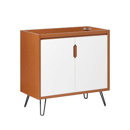 Modway Energize 35" MDF and Particleboard Bathroom Vanity Cabinet - Cherry White