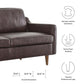 Impart Genuine Leather Sofa - No Shipping Charges MDY-EEI-5553-BRN