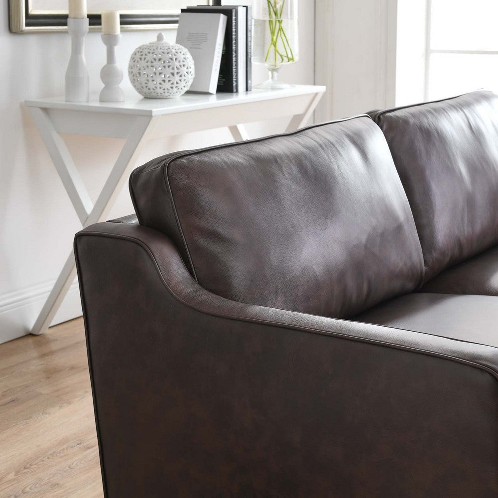 Modway Impart Upholstered Leather, Sofa, Brown