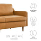 Impart Genuine Leather Sofa - No Shipping Charges MDY-EEI-5553-TAN