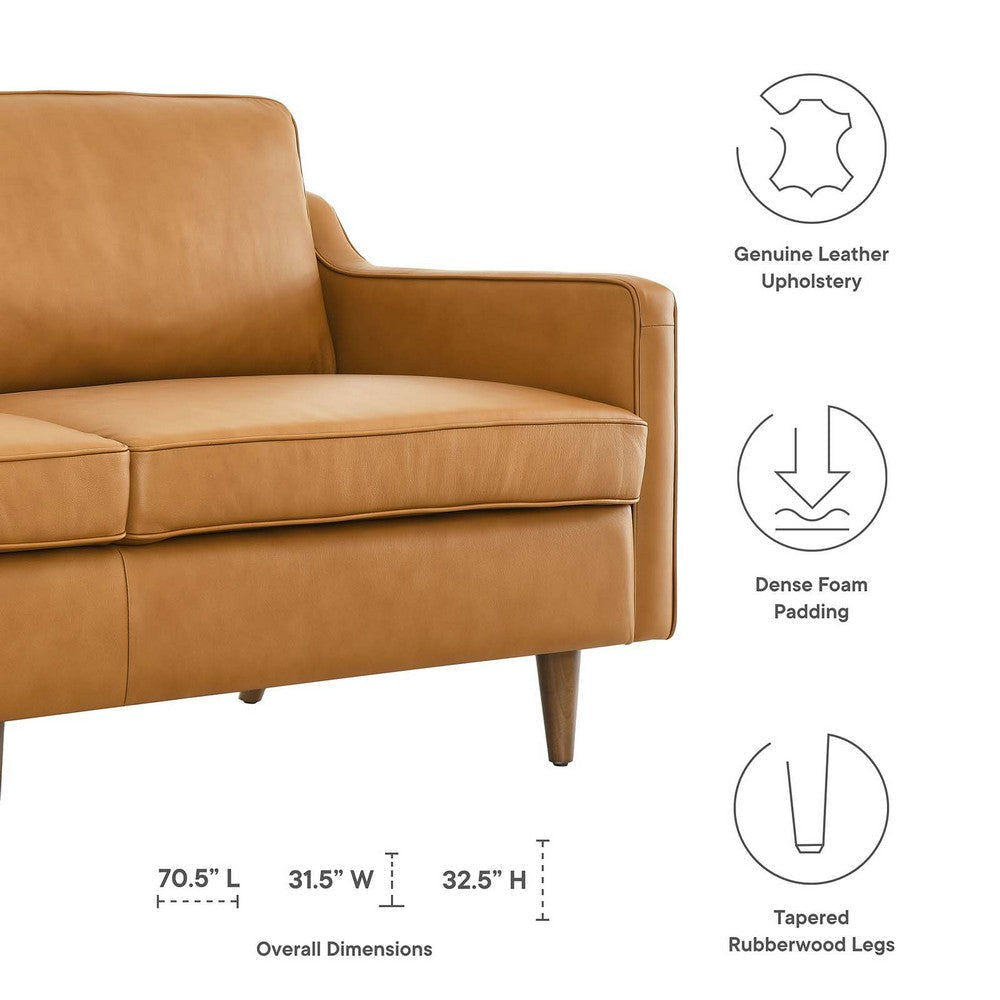 Impart Genuine Leather Sofa - No Shipping Charges MDY-EEI-5553-TAN