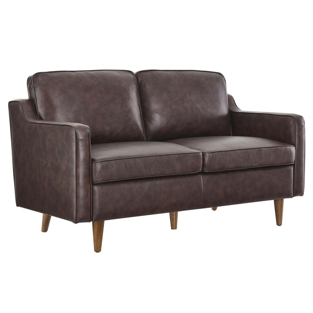 Modway Impart Upholstered Leather, Loveseat, Brown