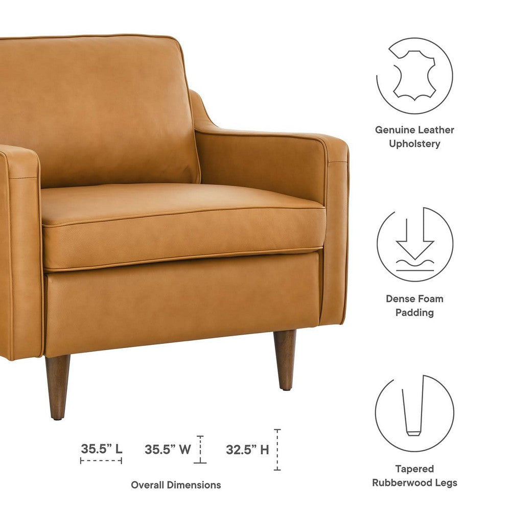 Modway Impart Upholstered Leather Armchair Tan MDY-EEI-5555-TAN