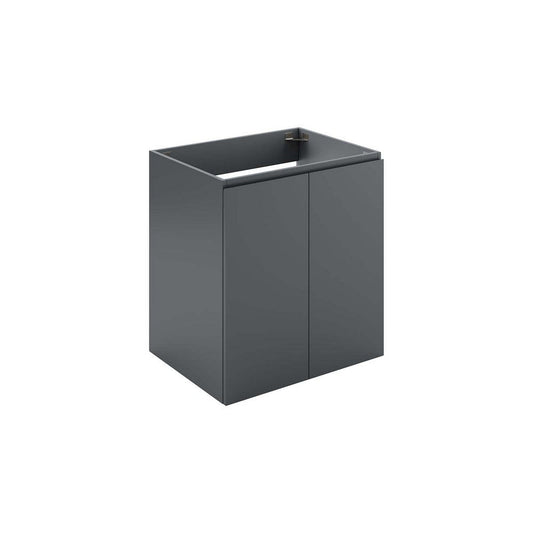 Modway Vitality 24" Wall-Mount Bathroom Vanity in Gray