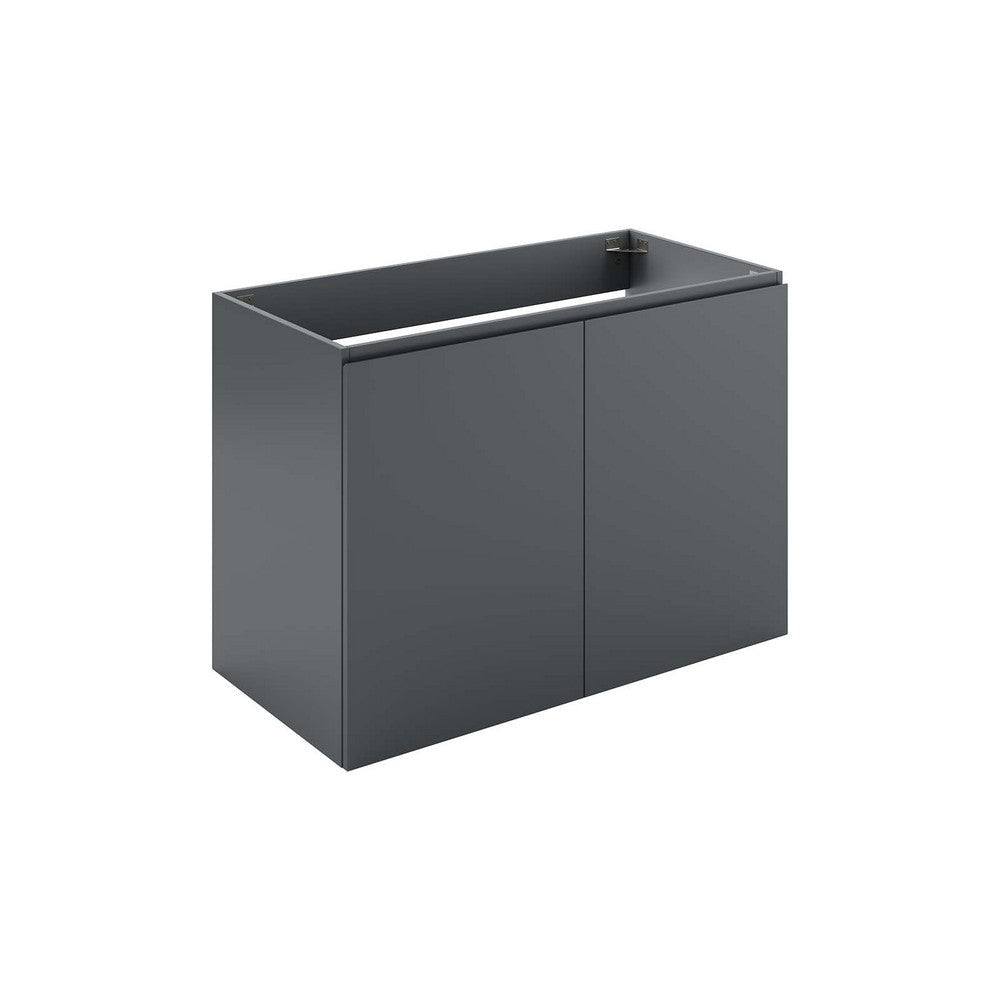 Modway Vitality 36" Wall-Mount Bathroom Vanity in Gray