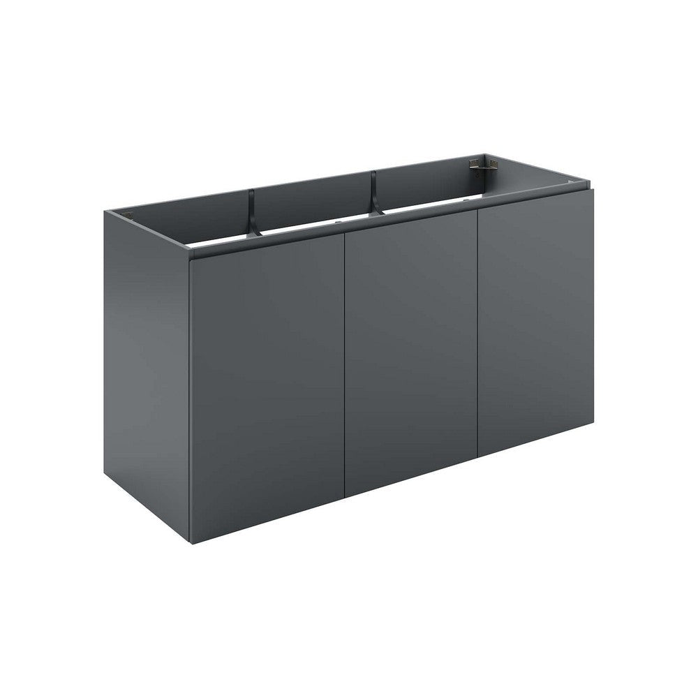 Modway Vitality 48" Wall-Mount Bathroom Vanity in Gray